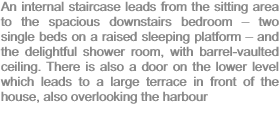 An internal staircase leads from